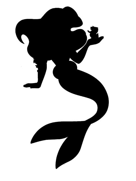 Disney Ariel Silhouette Printable