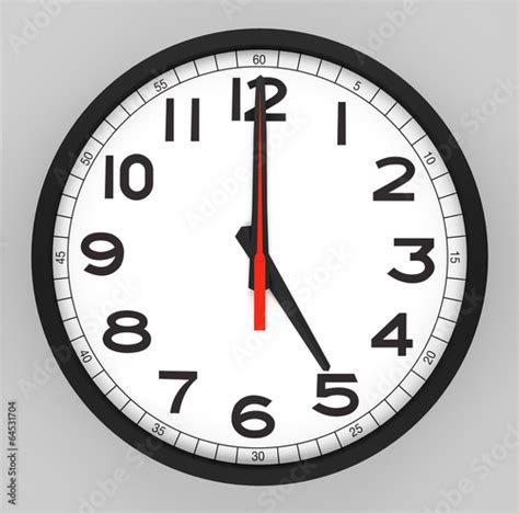 Clock Face 5 Oclock Stock Photo And Royalty Free Images On Fotolia