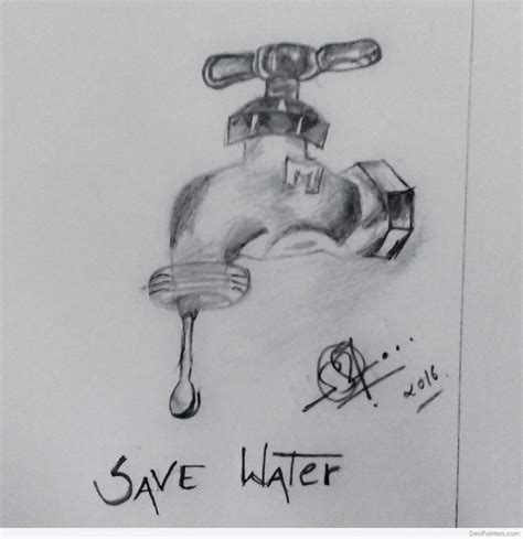 Pencil Sketch Of Water Water Pencil Sketches Save Water Pencil Water