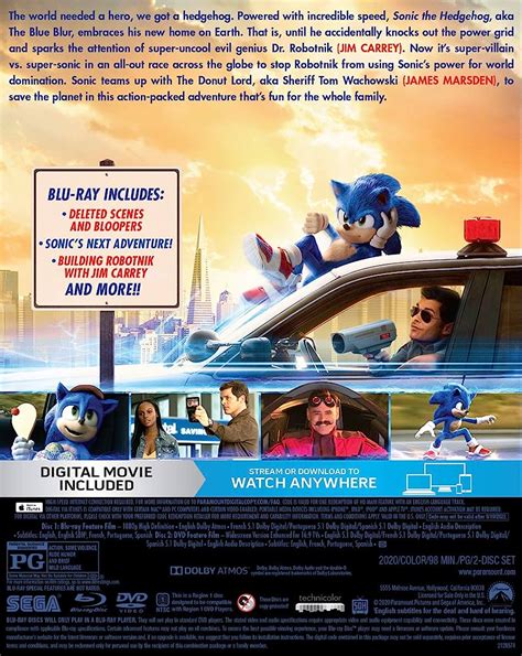 Préhistorique Descente Soudaine Sabir Sonic The Hedgehog Dvd Release