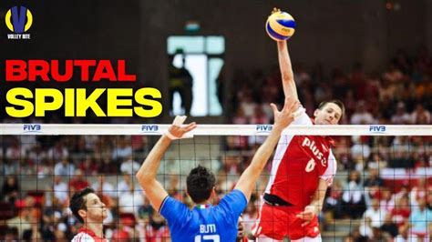 Top 25 Most Brutal Spikes Volleyball Satisfied Moment Youtube