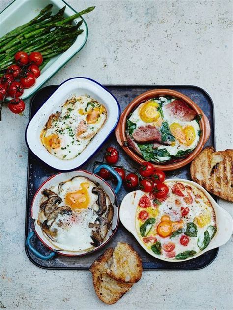 Mayonnaise aioli hollandaise sauce eggs benedict eggs en cocotte genoise (sponge cake) french nougat french buttercream. Baked eggs - lots of ways | Recipe in 2020 | Food recipes, Egg recipes, Brunch recipes
