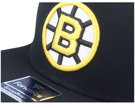 Boston Bruins Primary Logo Core Black Snapback Fanatics Caps