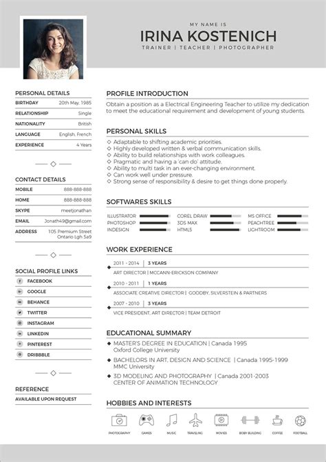 How to write a cv. Free Modern CV Template, Cover Letter & Portfolio Design ...