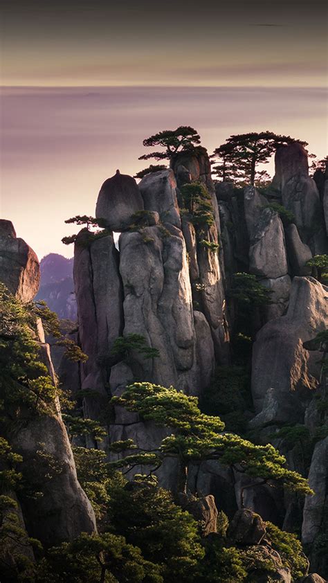 Sunrise In Huangshan Yellow Mountains Anhui Province China Windows
