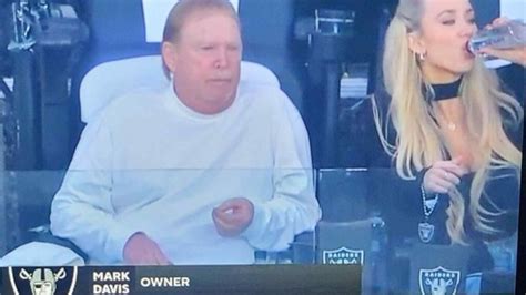 Raiders Owner Mark Davis Spotted Sitting Next To Hot Blonde Woman During The Raiders Vs Chargers
