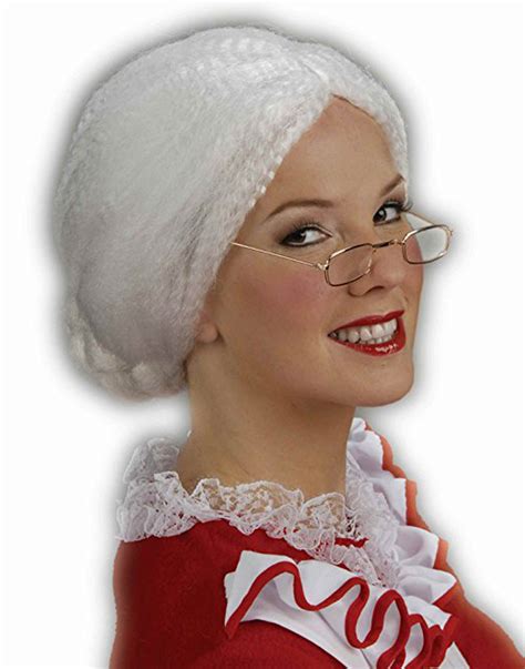mrs santa claus wig white grandma old lady adult costume wig 721773613012 ebay