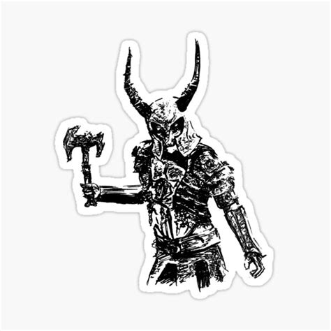 Draugr Sticker By Cosmicfoxdesign Redbubble