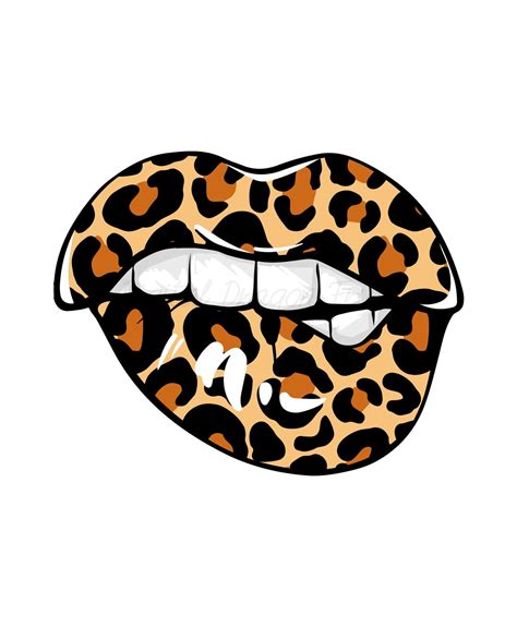 Leopard Print Lips Png Cheetah Print Lips Sublimation Etsy