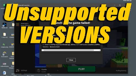 How To Get Unsupported Versions Of Minecraft Youtube