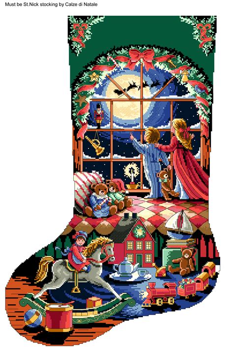 Must Be Stnick Stocking 1 Cross Stitch Christmas Stockings