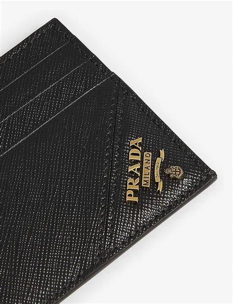 Buy Easy To Cleaning Prada Leather Cardholder For Mens Nero 1 For