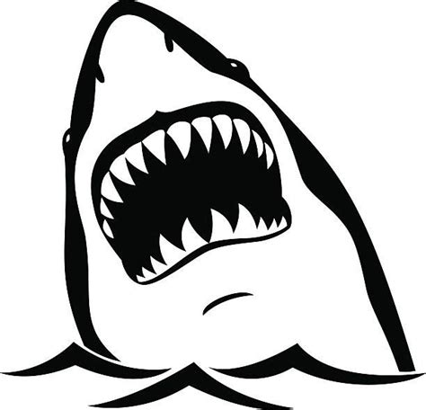 Shark Mouth Clipart Black And White