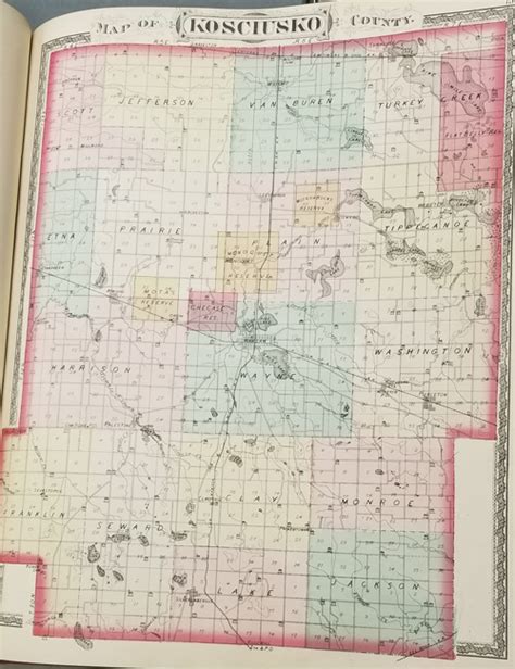 1879 Kosciusko County Map