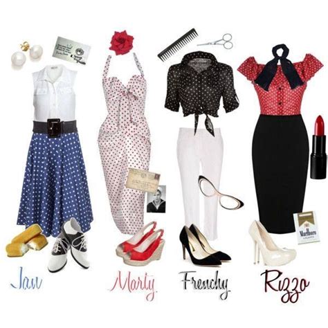 Jan Marty Frenchy Rizzo Grease Grease Outfits 50s Costume Grease