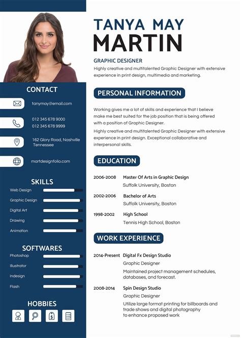 Resume With Picture Template Luxury Free Professional Resume And Cv