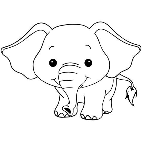 Gambar Mewarnai Bentuk Gajah Yang Lucu Gambar Mewarnai Riset
