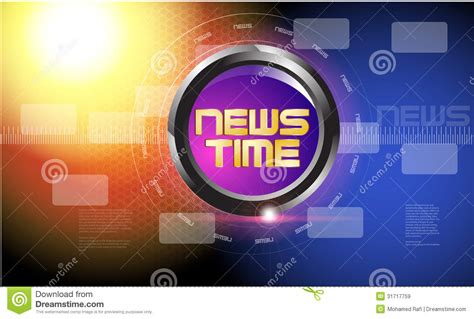 Animation text news breaking and news intro graphic with lines and circular shapes in studio, abstract background. Broadcast News Template stock illustration. Illustration ...