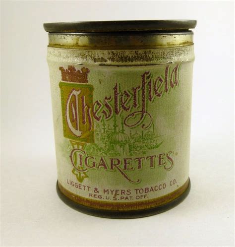 Chesterfield Round Tobacco Tin Antique Chesterfield Cigarette Etsy
