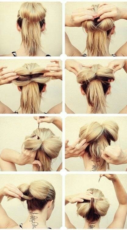 Step By Step To Doing Your Hair Into A Bow Diy Hairstyles Pretty