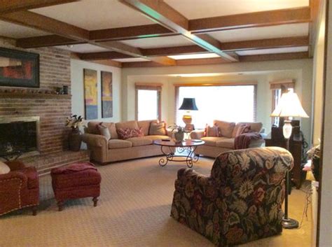 A coffered (or lacuna) ceiling is a decorative ceiling style, formed out of recessed panels framed by beams. Family room update with coffer ceilings HELP