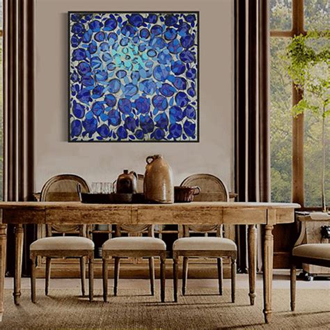 Check out our blue home decor selection for the very best in unique or custom, handmade pieces from our shops. HAOCHU Royal Blue Gemstones Round Pattern Modern Abstract ...