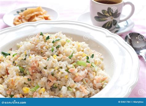 Chinesischer Gebratener Reis Stockfoto Bild Von Schalotte Nahrung