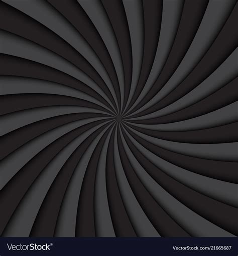Black And Grey Swirl Background Rotating Spiral Vector Image