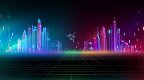 Razer 4k Wallpaper Cyber City Neon Colorful Cityscape Futuristic