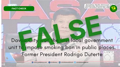 FACT CHECK Davao City Not The First In PH To Impose Smoking Ban In