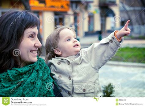 Mother And Baby On A Walk Stock Photo Image Of Shawl 50531372