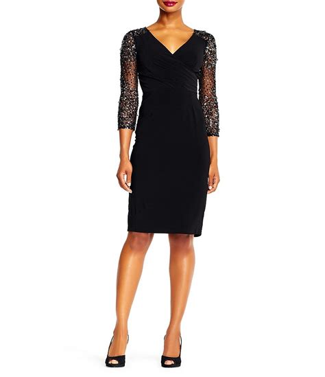 Pay your dillards credit card (wells fargo bank) bill online with doxo, pay with a credit card, debit card, or direct from your bank account. Adrianna Papell Petite Sequin-Sleeve Sheath Dress | Dillards
