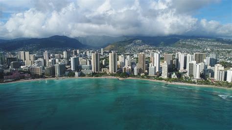 Aerial Of Honolulu Hawaii Stock Video Footage Storyblocks
