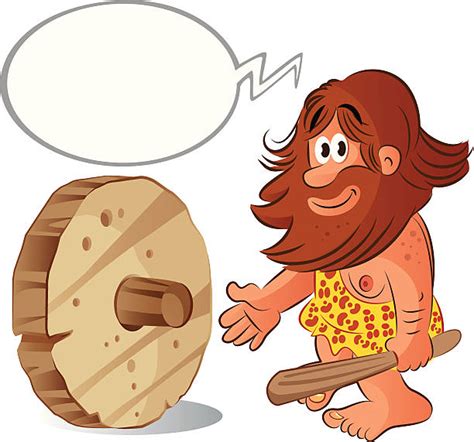 Caveman Wheel Clip Art Vector Images And Illustrations Istock