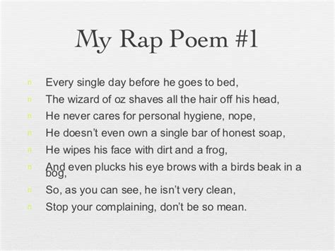 Rapper Poems