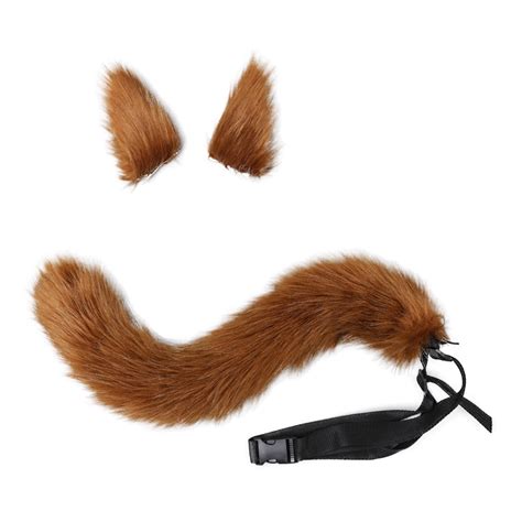 1 Set Faux Fox Tail Real Looking Comfortable To Wear Role Playing Props Soft Touch Cosplay Fox