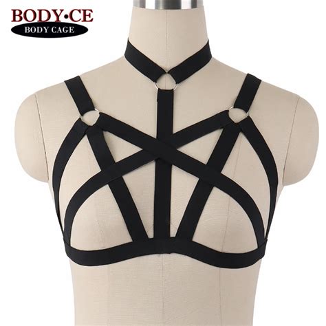 buy 10pcs lot harness bra chest bondage lingerie elastic cage adjust strap tops