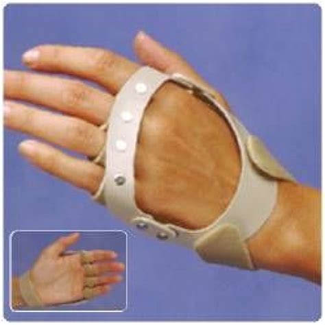 Ulnar Deviation Splint Polycentric Hinged Kydex Foam Left Hand Beige
