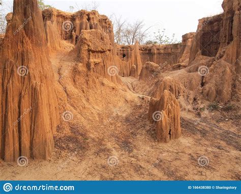 Lalu Park In Sakaeo Province, Thailand, Due To Soil Erosion Has Produced Stranges Shapes Stock 