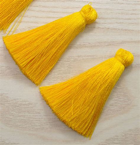 Wholesale Tasselsgolden Yellow Silk Tasselsthick Etsy Handmade