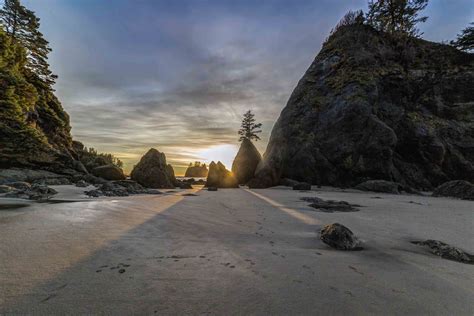 Sunset At Point Of The Arches Olympic National Park 14