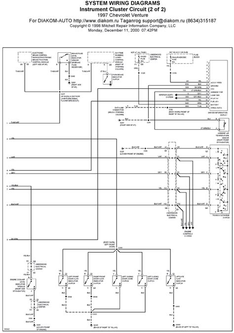 Ambient conditions is accomplished through a low ambient. 1997 Chevrolet Venture Instrument Cluster Circuit System Wiring Diagrams | Schematic Wiring ...