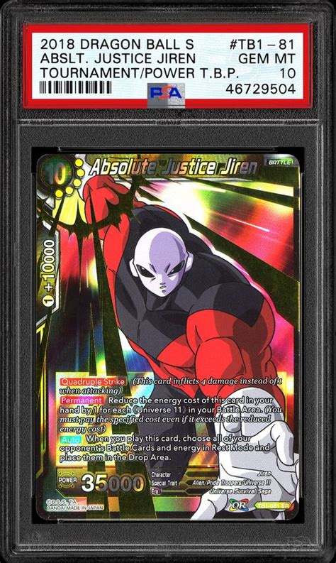 Maybe you would like to learn more about one of these? 2018 Dragon Ball Z Dragon Ball Super Tournament Of Power Themed Booster Pack Absolute Justice ...