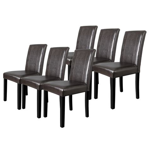 Yaheetech dining chairs solid wood button tufted parsons diner chair upholstered fabric dining room chairs kitchen chairs, set of 6, dark gray. ZENY Kitchen Dining Chairs - Set of Six Suit to Nurclear ...