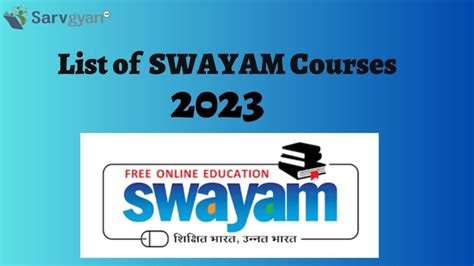 Swayam Courses 2023 List Registration Upcoming Courses