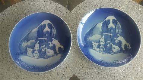Two Bing And Grondahl 1969 Mors Dag 1979 Mothers Day Plate Cocker