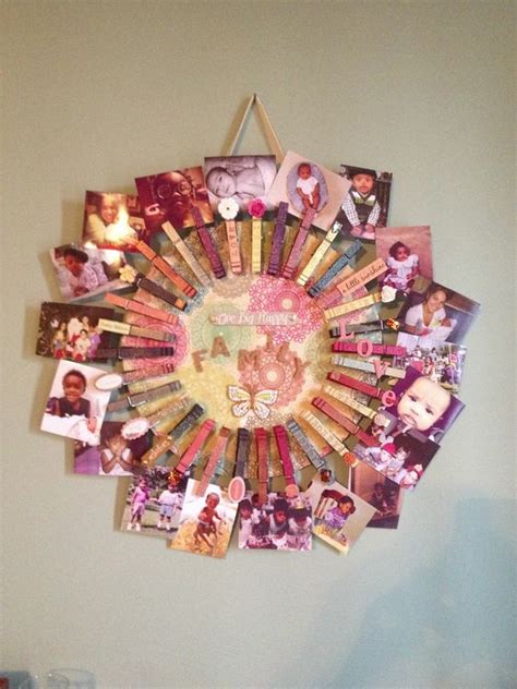 Clothespin Picture Frame So Easy And Fun My Diy