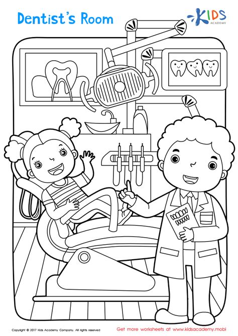 Dental Coloring Page Worksheet Free Printable Worksheet For Children