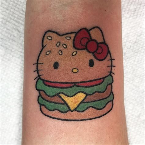 Hello Kitty Cheeseburger Tattoo Mommy Tattoos Cute Tattoos Tatoos