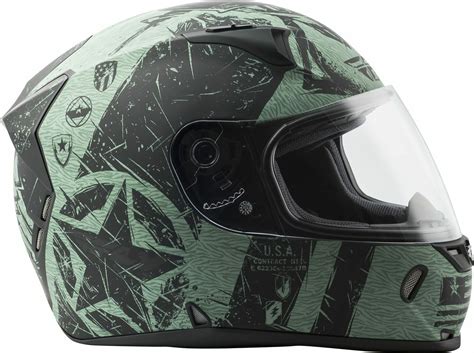 Fly Racing Revolt Liberator Matt Black Green Helmet Moto Central
